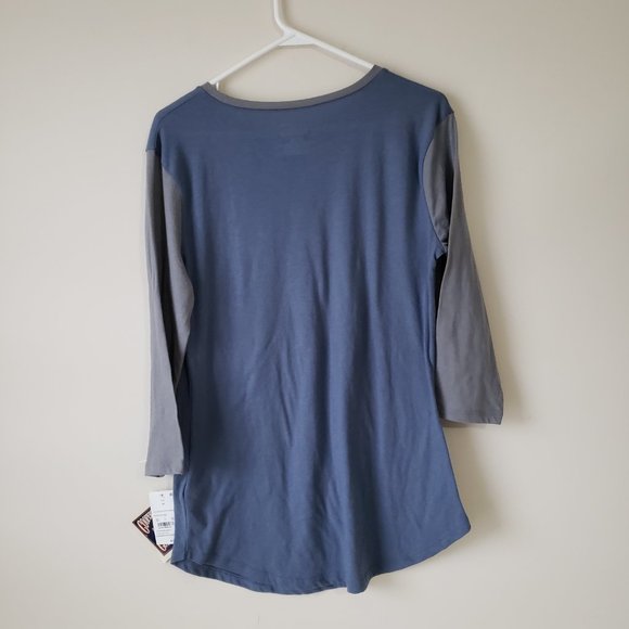 Boston Red Sox Women's Size Medium 3/4 Sleeve T Shirt MLB Blue NWT - Picture 6 of 11